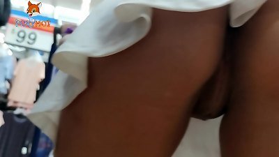 Wearing a short skirt, I flashed at Walmart and some people stared at me in a rather perverted manner.