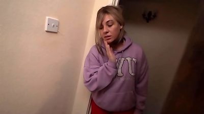 A stepmom with a large posterior joins her stepson in bed due to chilly weather