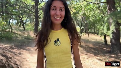 Daring oral sex in a public setting at an amusement park on a Ferris wheel