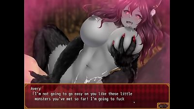 Episode 4 of the Hentai video game Monster Girl Labyrinth featuring a werewolf girl who dominates and makes me ejaculate twice, leaving me covered in semen