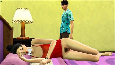 A naked sleeping mother from Japan - a Korean mother