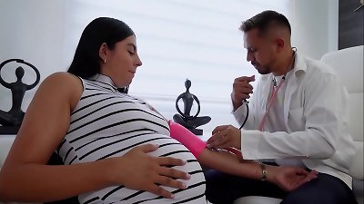 A hot and pregnant latina gets fucked by her doctor - Tommy Miller