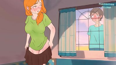 Steve secretly watches Alex strip and exposes her private part in a Minecraft Hentai Cartoon Parody! 2025
