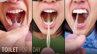 I'm his submissive for a day and I'm used as a toilet