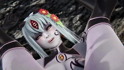 The sound of pleasure from the mouth of a monster girl