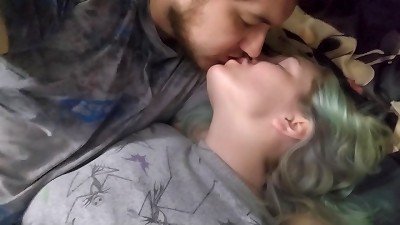 Passionate amateurs engage in intimate sexual activity at home