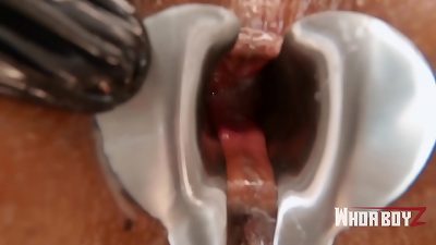 Amari Gold's anal gaping and double penetration in Whoaboyz video