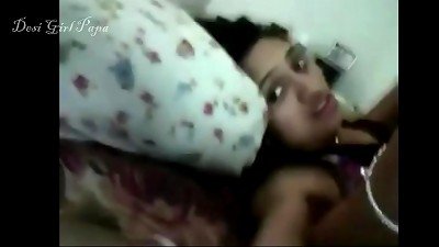 Married man giving oral sex to his wife at night.