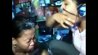 A Thai lesbian vomits on her friendâ€™s face