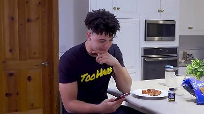 A young boy with curly hair has his first bisexual encounter with an older man who performs oral sex on him and has sex with a mixed-race woman