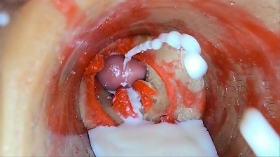 Camera inside pussy captures powerful cumshot and best ASMR in 4K