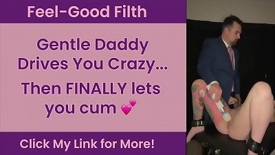 Daddy takes control of his little girl and teases her until she cums in this dirty talk video featuring Makayla Moon