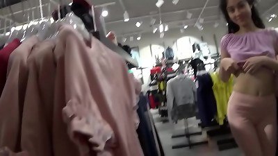 Threesome sex in public at the mall