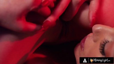 Lily Larimar is a small statured masseur who has a crush on the hot redhead, Lauren Phillips.