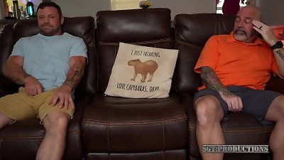 Blonde step-aunt with large breasts discovered engaging in phone sex outdoors