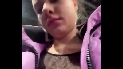 Self-pleasure and vibrator use in the locker room in public